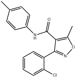 3-(2-chlorophenyl)-5-methyl-N-(4-methylphenyl)-4-isoxazolecarboxamide Struktur