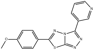 methyl 4-[3-(3-pyridinyl)[1,2,4]triazolo[3,4-b][1,3,4]thiadiazol-6-yl]phenyl ether Struktur