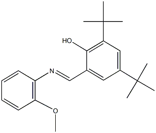 2,4-ditert-butyl-6-{[(2-methoxyphenyl)imino]methyl}phenol Struktur