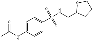 N-(4-{[(tetrahydro-2-furanylmethyl)amino]sulfonyl}phenyl)acetamide Struktur