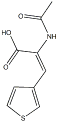 2-(acetylamino)-3-(3-thienyl)acrylic acid Struktur