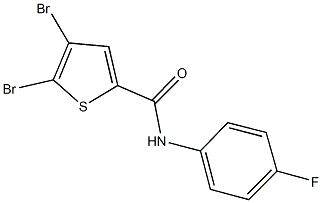 4,5-dibromo-N-(4-fluorophenyl)-2-thiophenecarboxamide Struktur