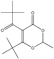 6-tert-butyl-5-(2,2-dimethylpropanoyl)-2-methyl-4H-1,3-dioxin-4-one Struktur