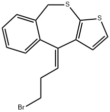 4-(3-bromopropylidene)-4,9-dihydrothieno[2,3-c][2]benzothiepine Struktur