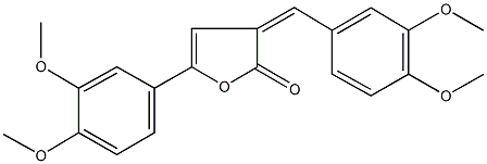 3-(3,4-dimethoxybenzylidene)-5-(3,4-dimethoxyphenyl)-2(3H)-furanone Struktur