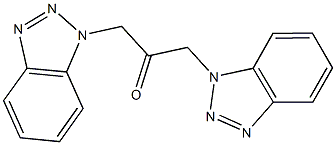 1,3-di(1H-1,2,3-benzotriazol-1-yl)acetone Struktur