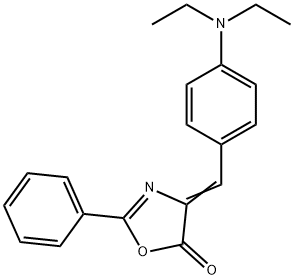 4-[4-(diethylamino)benzylidene]-2-phenyl-1,3-oxazol-5(4H)-one Struktur