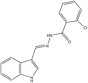 2-chloro-N'-(1H-indol-3-ylmethylene)benzohydrazide Struktur