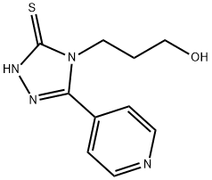 3-[3-(4-pyridinyl)-5-sulfanyl-4H-1,2,4-triazol-4-yl]-1-propanol Struktur