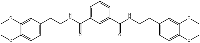 N~1~,N~3~-bis[2-(3,4-dimethoxyphenyl)ethyl]isophthalamide Struktur