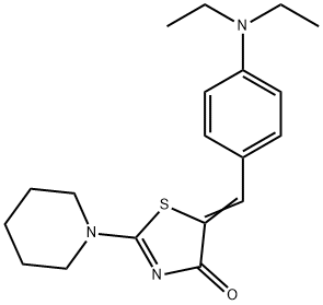 5-[4-(diethylamino)benzylidene]-2-(1-piperidinyl)-1,3-thiazol-4(5H)-one Struktur