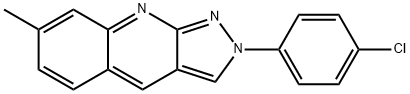 2-(4-chlorophenyl)-7-methyl-2H-pyrazolo[3,4-b]quinoline Struktur