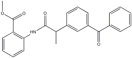 methyl2-{[2-(3-benzoylphenyl)propanoyl]amino}benzoate Struktur