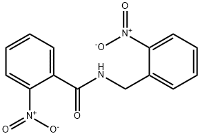 2-nitro-N-{2-nitrobenzyl}benzamide Struktur