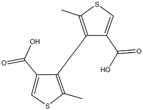 5,5'-dimethyl-4,4'-bithiophene-3,3'-dicarboxylic acid Struktur