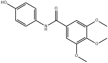 N-(4-hydroxyphenyl)-3,4,5-trimethoxybenzamide Struktur