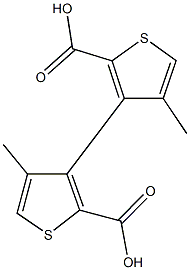 4,4'-dimethyl-3,3'-bithiophene-2,2'-dicarboxylic acid Struktur