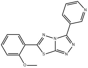 methyl 2-[3-(3-pyridinyl)[1,2,4]triazolo[3,4-b][1,3,4]thiadiazol-6-yl]phenyl ether Struktur