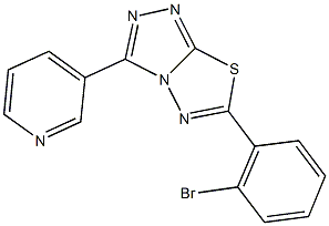 6-(2-bromophenyl)-3-(3-pyridinyl)[1,2,4]triazolo[3,4-b][1,3,4]thiadiazole Struktur