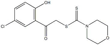 2-(5-chloro-2-hydroxyphenyl)-2-oxoethyl 4-morpholinecarbodithioate Struktur