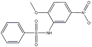 N-{5-nitro-2-methoxyphenyl}benzenesulfonamide Struktur