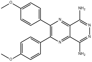 8-amino-2,3-bis(4-methoxyphenyl)pyrazino[2,3-d]pyridazin-5-ylamine Struktur