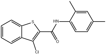 3-chloro-N-(2,4-dimethylphenyl)-1-benzothiophene-2-carboxamide Struktur