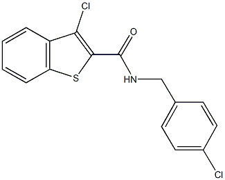 3-chloro-N-(4-chlorobenzyl)-1-benzothiophene-2-carboxamide Struktur