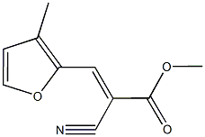 methyl 2-cyano-3-(3-methyl-2-furyl)acrylate Struktur