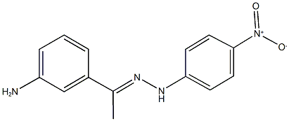 1-(3-aminophenyl)ethanone {4-nitrophenyl}hydrazone Struktur