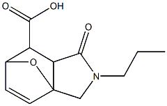 4-oxo-3-propyl-10-oxa-3-azatricyclo[5.2.1.0~1,5~]dec-8-ene-6-carboxylic acid Struktur