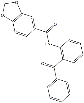 N-(2-benzoylphenyl)-1,3-benzodioxole-5-carboxamide Struktur