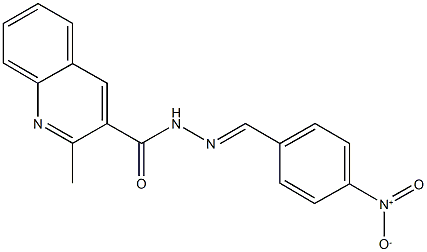 N'-{4-nitrobenzylidene}-2-methyl-3-quinolinecarbohydrazide Struktur