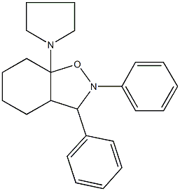 2,3-diphenyl-7a-(1-pyrrolidinyl)octahydro-1,2-benzisoxazole Struktur