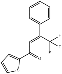 4,4,4-trifluoro-3-phenyl-1-(2-thienyl)-2-buten-1-one Struktur