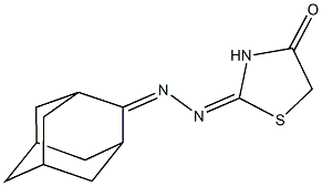 2-(tricyclo[3.3.1.1~3,7~]dec-2-ylidenehydrazono)-1,3-thiazolidin-4-one Struktur