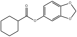 1,3-benzodioxol-5-yl cyclohexanecarboxylate Struktur