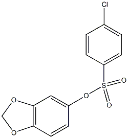 1,3-benzodioxol-5-yl 4-chlorobenzenesulfonate Struktur