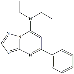 N,N-diethyl-5-phenyl[1,2,4]triazolo[1,5-a]pyrimidin-7-amine Struktur