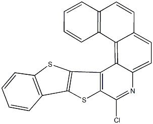 6-chloro[1]benzothieno[2',3':4,5]thieno[2,3-c]naphtho[1,2-f]quinoline Struktur