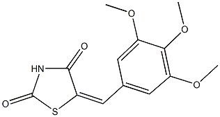 5-(3,4,5-trimethoxybenzylidene)-1,3-thiazolidine-2,4-dione Struktur