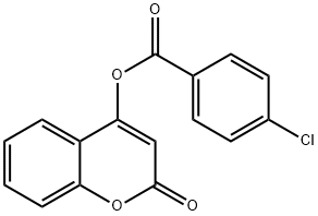 2-oxo-2H-chromen-4-yl 4-chlorobenzoate Struktur