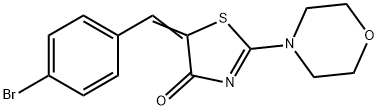 5-(4-bromobenzylidene)-2-(4-morpholinyl)-1,3-thiazol-4(5H)-one Struktur