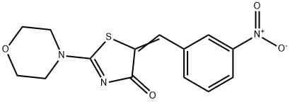 5-{3-nitrobenzylidene}-2-(4-morpholinyl)-1,3-thiazol-4(5H)-one Struktur