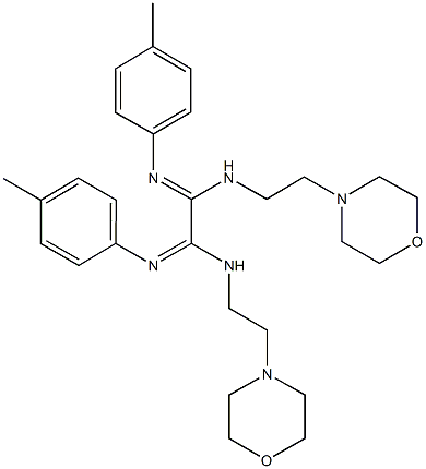 N'~1~,N'~2~-bis(4-methylphenyl)-N~1~,N~2~-bis[2-(4-morpholinyl)ethyl]ethanediimidamide Struktur