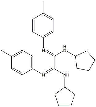 N~1~,N~2~-dicyclopentyl-N'~1~,N'~2~-bis(4-methylphenyl)ethanediimidamide Struktur