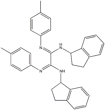 N~1~,N~2~-di(2,3-dihydro-1H-inden-1-yl)-N'~1~,N'~2~-bis(4-methylphenyl)ethanediimidamide Struktur