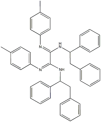 N~1~,N~2~-bis(1,2-diphenylethyl)-N'~1~,N'~2~-bis(4-methylphenyl)ethanediimidamide Struktur