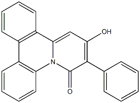 8-hydroxy-7-phenyl-6H-pyrido[1,2-f]phenanthridin-6-one Struktur