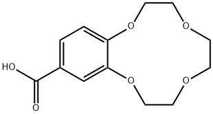 2,3,5,6,8,9-hexahydro-1,4,7,10-benzotetraoxacyclododecine-12-carboxylic acid Struktur